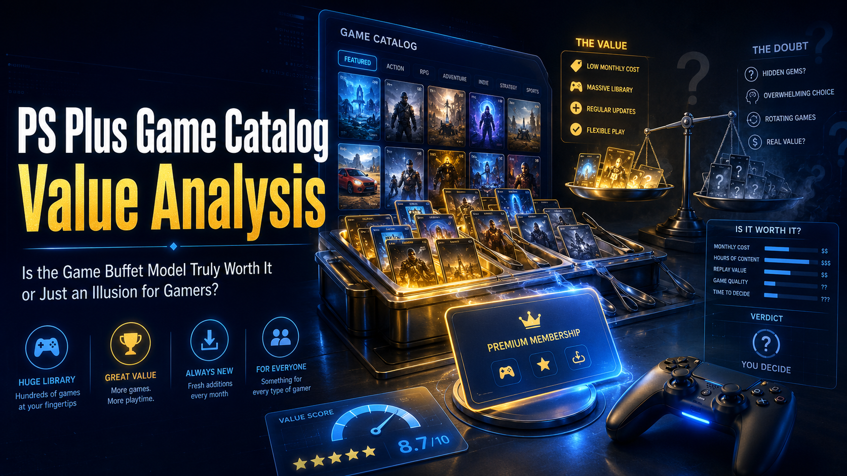 ความคุ้มค่า PS Plus Game Catalog โมเดลบุฟเฟต์เกมที่คุ้มจริงหรือแค่ภาพลวงตาสำหรับเกมเมอร์