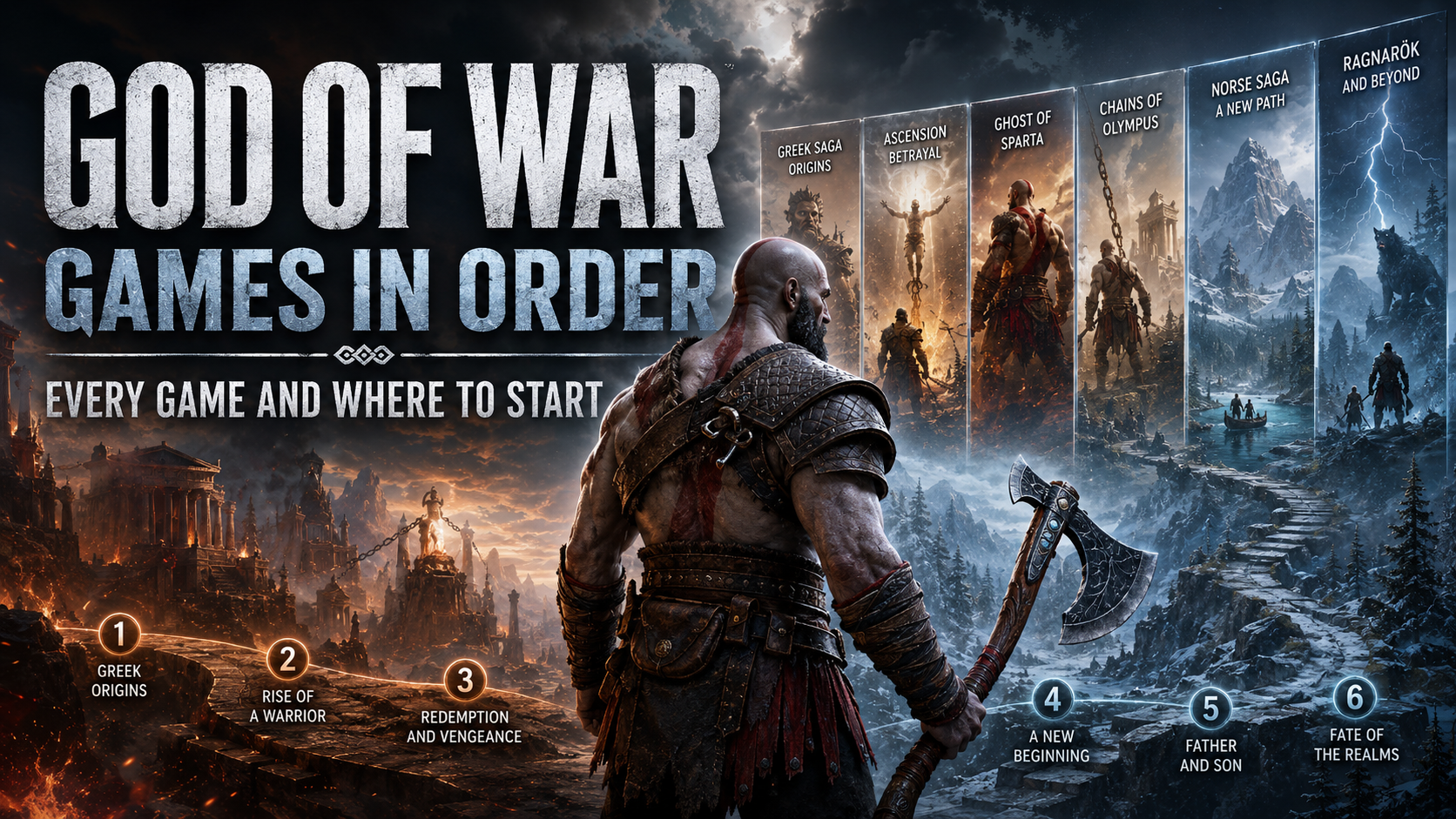 God of War games in order ทุกภาค เรียงลำดับ ควรเริ่มเล่นเวอร์ชันไหน