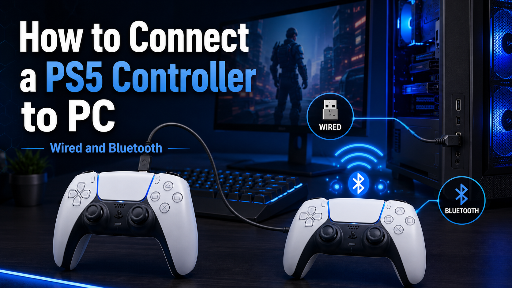  ต่อจอย PS5 กับคอม ทั้งแบบมีสายและ Bluetooth ทำตามได้เลย