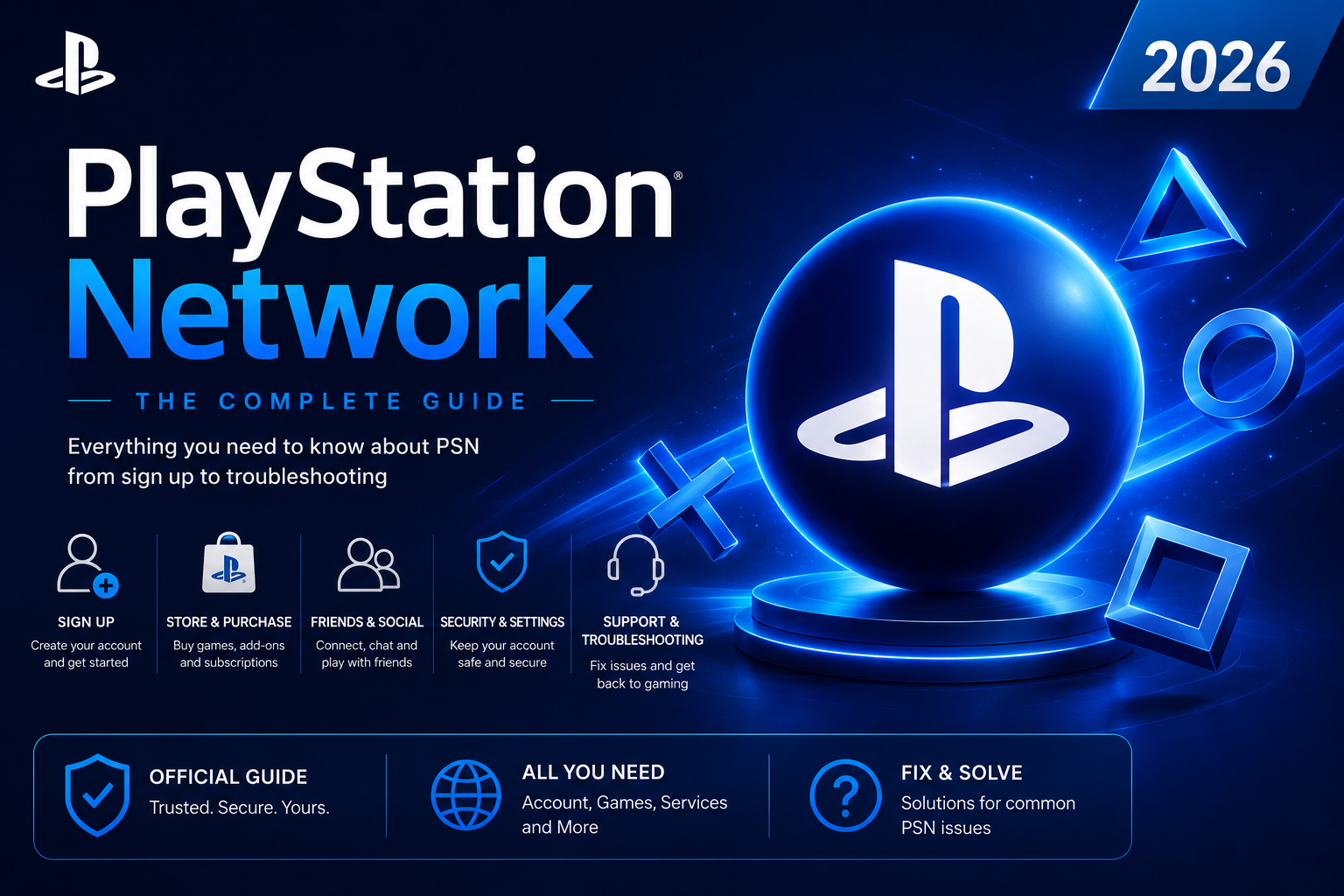 คู่มือ PlayStation Network 2026 ครบทุกเรื่อง PSN ตั้งแต่สมัครยันแก้ปัญหา