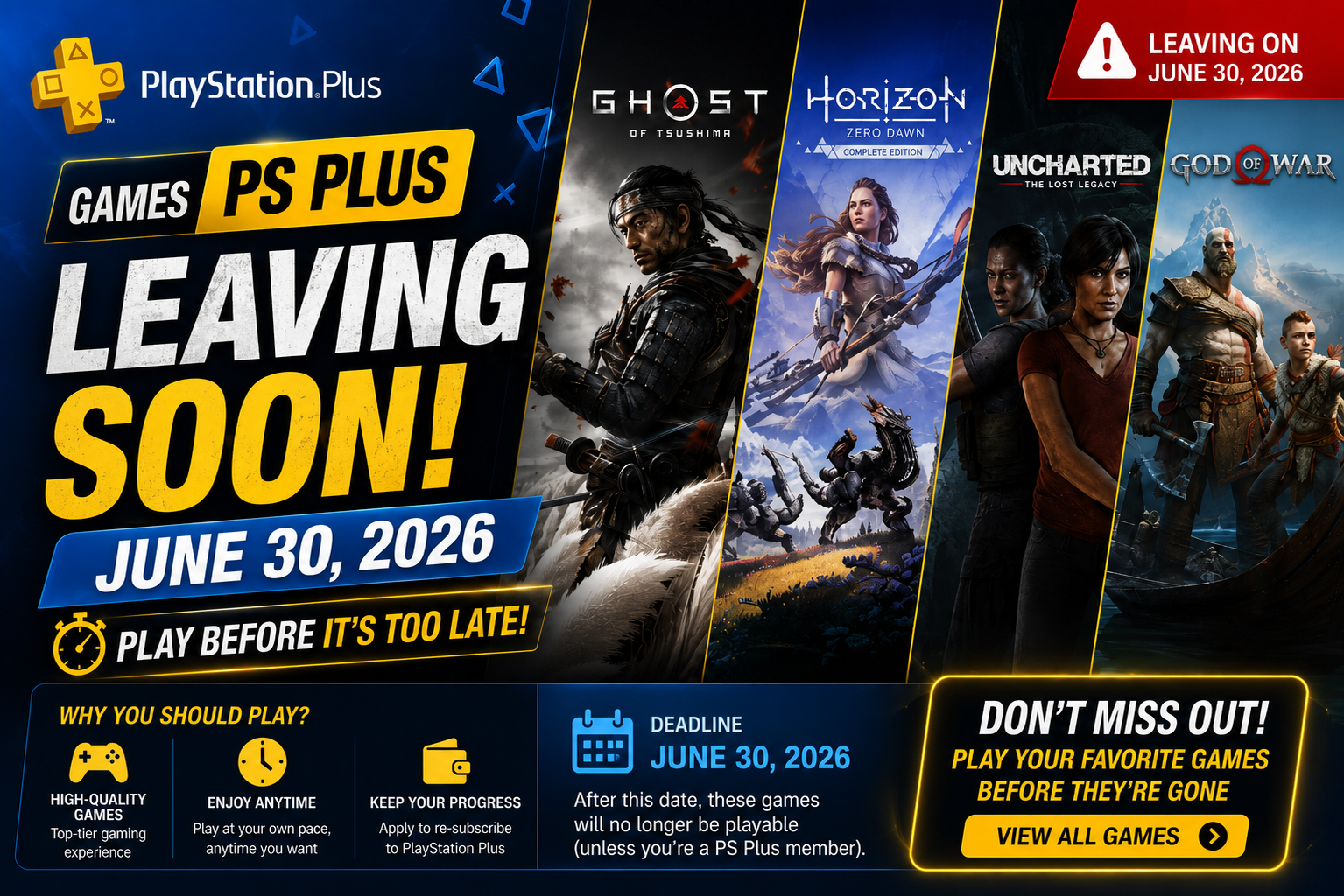 เกม PS Plus กำลังจะออกจากคลัง มิถุนายน 2026 รีบเก็บก่อนบิน