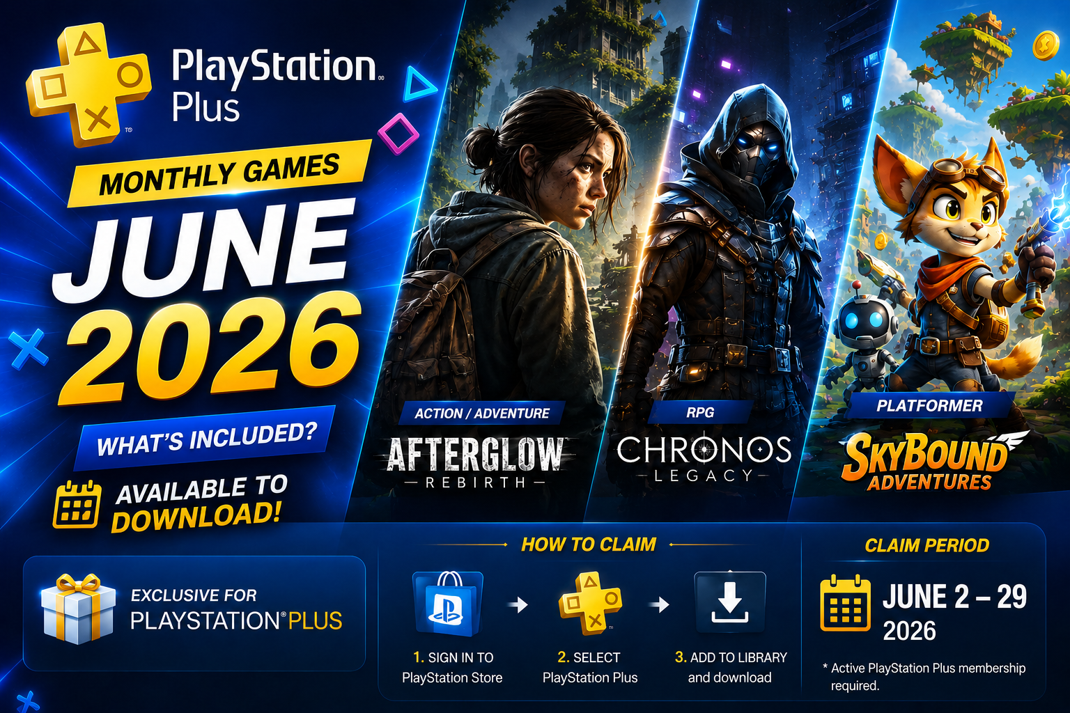 เกมฟรี PS Plus ประจำเดือนมิถุนายน 2026 มีอะไรบ้าง รับยังไงให้ครบ